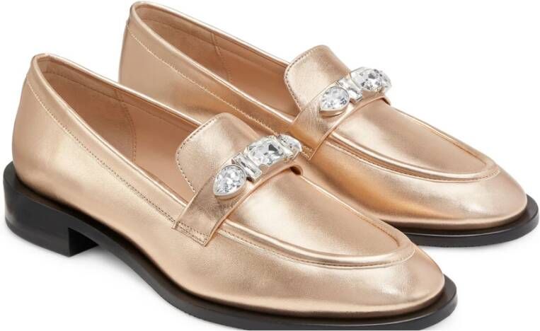 Stuart Weitzman Kristal Hanger Loafer Beige Dames