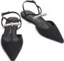 Stuart Weitzman Kristal T-Strap Platte Sandaal Black Dames - Thumbnail 4