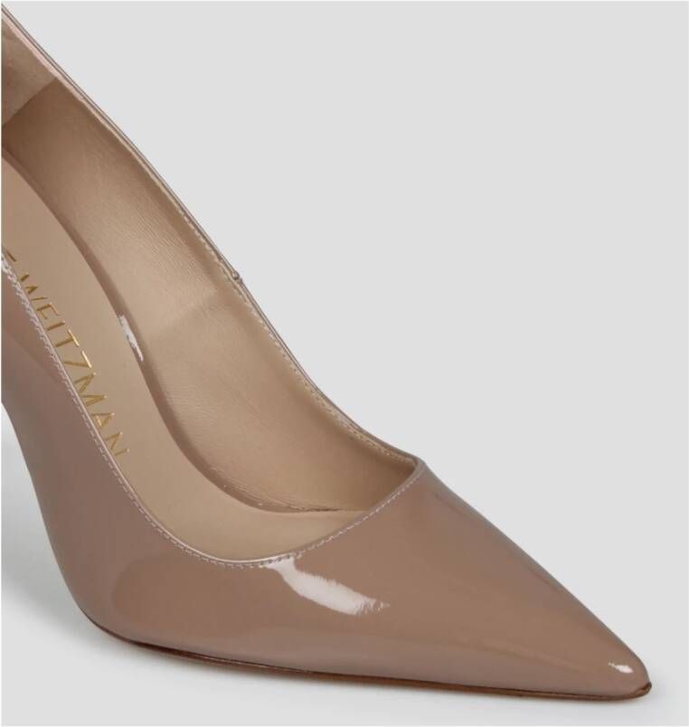 Stuart Weitzman Lakleren Puntige Neus Pumps Beige Dames