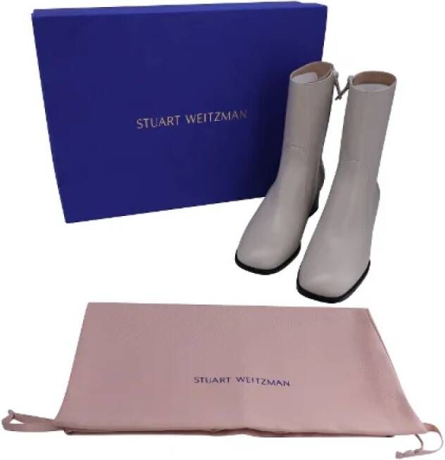 Stuart Weitzman Leather boots Beige Dames