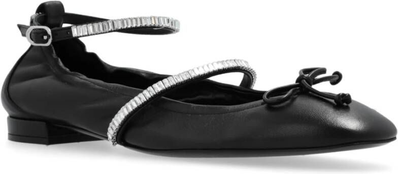 Stuart Weitzman Leren ballerinas `Stefanie` Black Dames