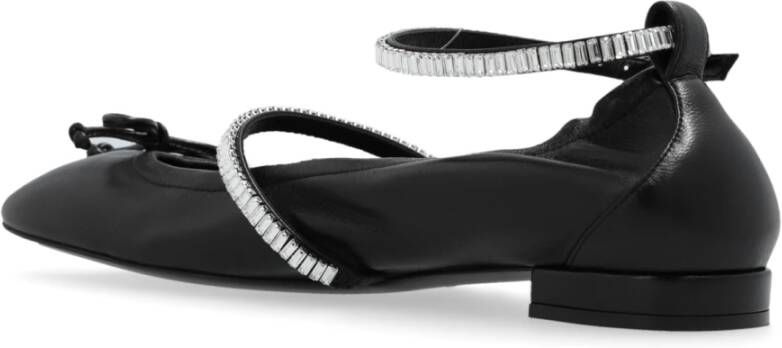 Stuart Weitzman Leren ballerinas `Stefanie` Black Dames