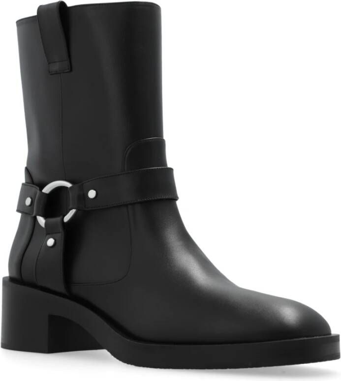 Stuart Weitzman Leren enkellaarzen Jax Black Dames