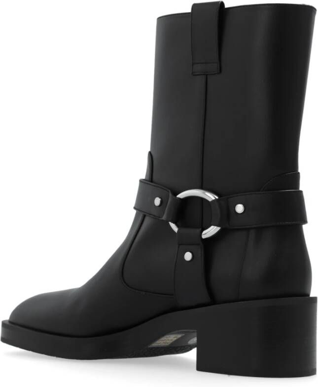 Stuart Weitzman Leren enkellaarzen Jax Black Dames