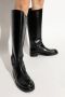 Stuart Weitzman Zwarte Leren Instap Blokhak Laarzen Black Dames - Thumbnail 14