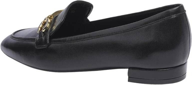 Stuart Weitzman Leren Vierkante Neus Loafers Black Dames