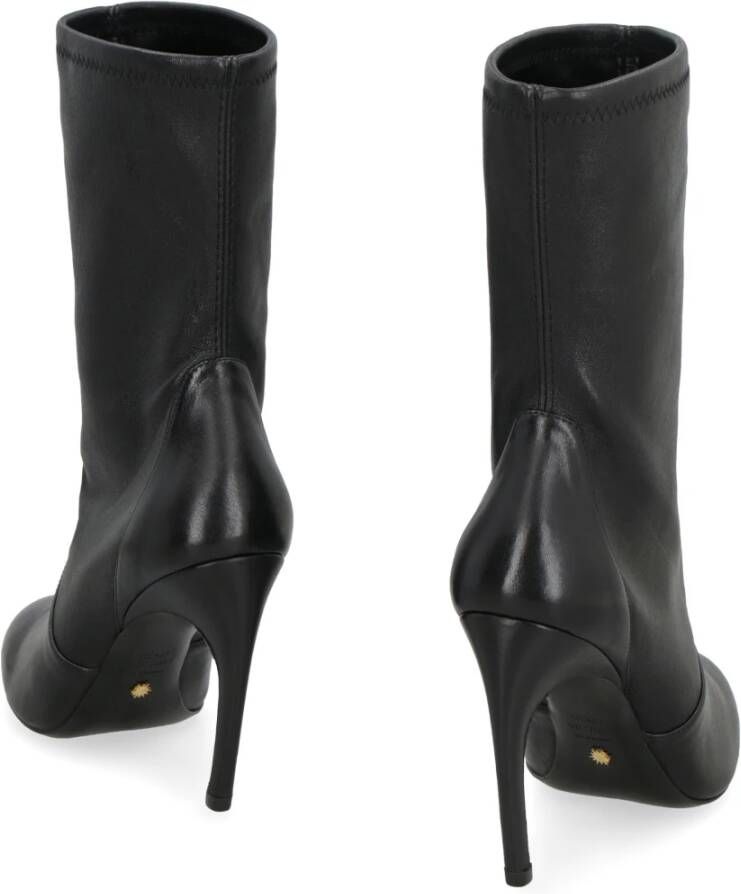 Stuart Weitzman Luxecurve Leren Enkellaarzen Black Dames