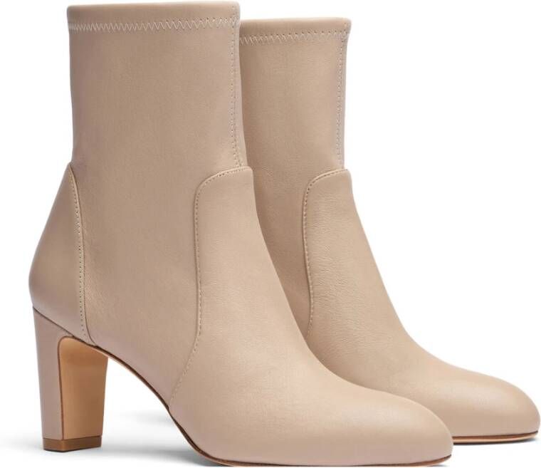 Stuart Weitzman Makkelijke Gepolijste Soklaars Beige Dames