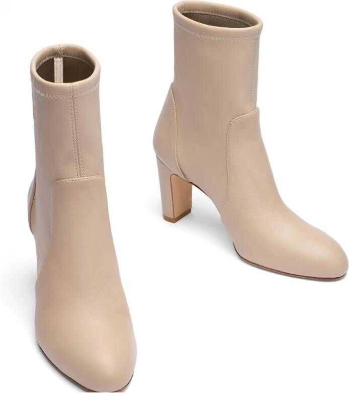 Stuart Weitzman Makkelijke Gepolijste Soklaars Beige Dames