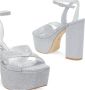 Stuart Weitzman Miami Squarehigh 140 Platform Sandal Grijs Dames - Thumbnail 4