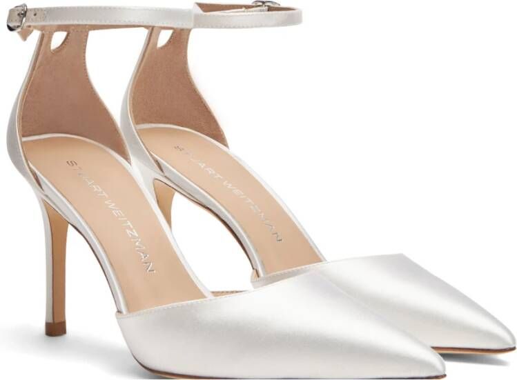 Stuart Weitzman Minimalistische Bandpomp White Dames