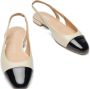 Stuart Weitzman Ivoor Leren Slingback Platte Schoenen Beige Dames - Thumbnail 4