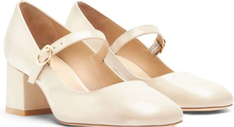 Stuart Weitzman Moderne Mary Jane Pomp Beige Dames