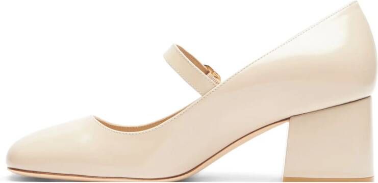 Stuart Weitzman Moderne Mary Jane Pomp Beige Dames