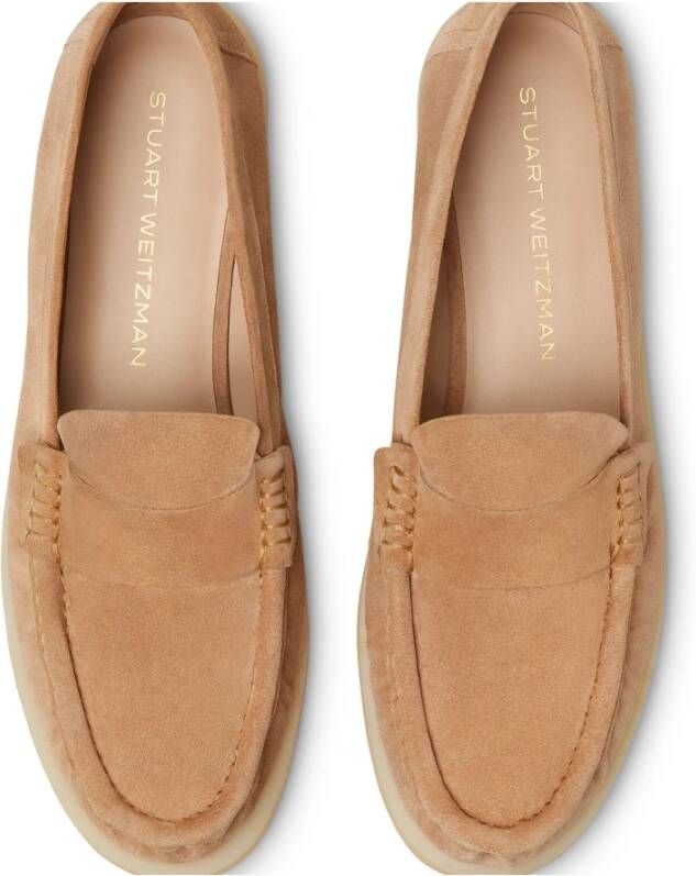 Stuart Weitzman Moderne Penny Loafer Beige Dames