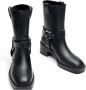 Stuart Weitzman Moto Bootie met Hardware Accents Black Dames - Thumbnail 5