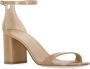 Stuart Weitzman Natuurlijk Leren Enkelband Sandalen Beige Dames - Thumbnail 3