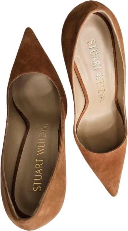 Stuart Weitzman Nougat Suede Stiletto Pumps Brown Dames