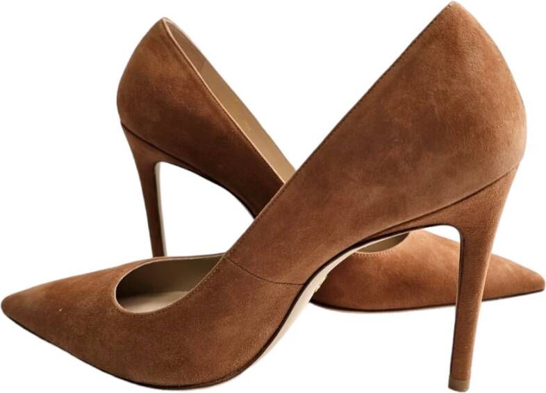 Stuart Weitzman Nougat Suede Stiletto Pumps Brown Dames