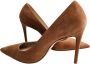 Stuart Weitzman Nougat Suede Stiletto Pumps Brown Dames - Thumbnail 5