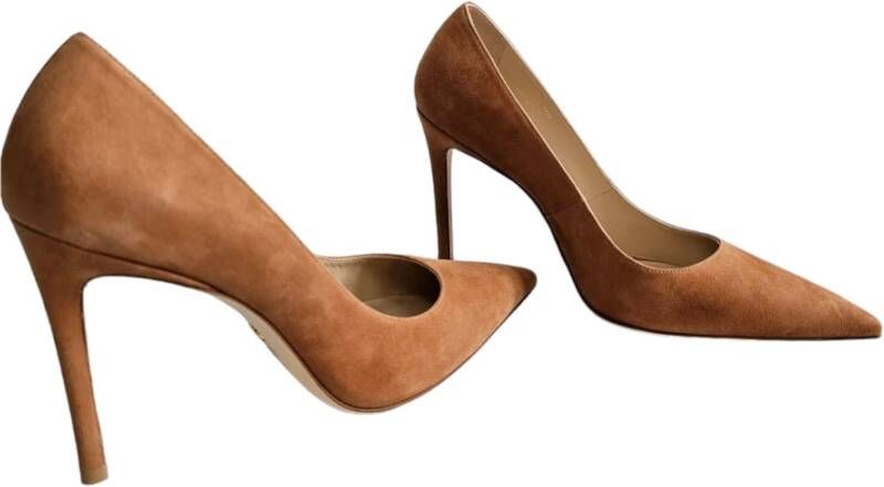 Stuart Weitzman Nougat Suede Stiletto Pumps Brown Dames