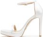 Stuart Weitzman Nudist Disco Hoge Hak Sandalen White Dames - Thumbnail 5