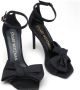 Stuart Weitzman Loveknot Sandal Noir Fabric High Heel Black Dames - Thumbnail 4