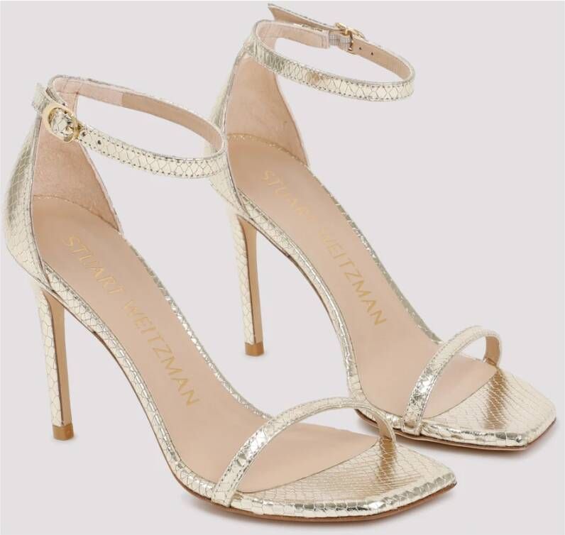 Stuart Weitzman Nudistcurve Sandalen in Platina Gray Dames