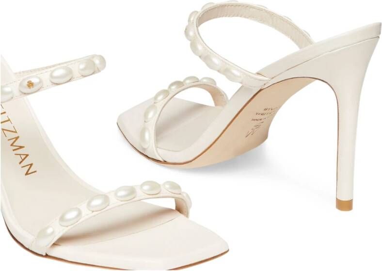 Stuart Weitzman Pearlita Sandaal met 100mm Hak Beige Dames