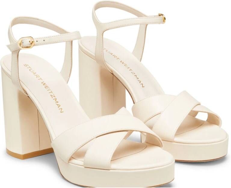 Stuart Weitzman Platform Sandaal voor elke gelegenheid White Dames