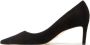 Stuart Weitzman Luxe suède pump met puntige neus Black Dames - Thumbnail 4