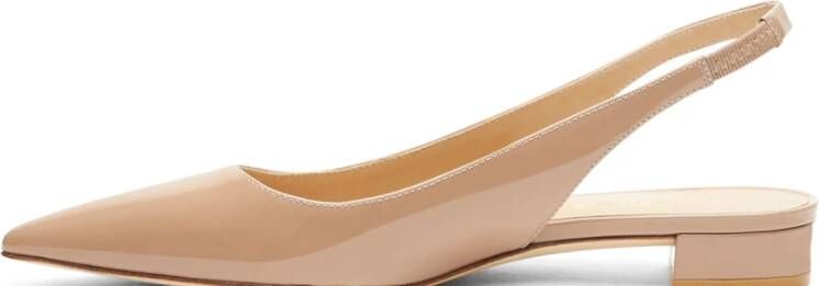 Stuart Weitzman Puntige Neus Slingback Hak Beige Dames