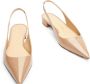 Stuart Weitzman Puntige Neus Slingback Hak Beige Dames - Thumbnail 4