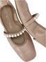 Stuart Weitzman Roze Leren Balletschoenen met Kralen Detail Pink Dames - Thumbnail 6