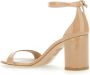 Stuart Weitzman Roze Leren Sandalen met Hoge Blokhak Pink Dames - Thumbnail 3