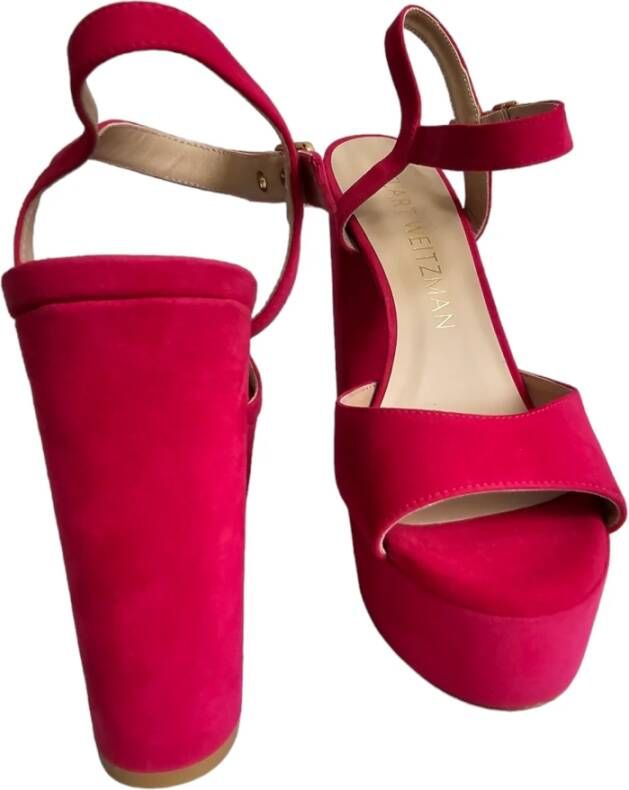 Stuart Weitzman Ryder Plateau Sandalen Pink Dames