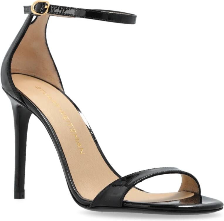 Stuart Weitzman Sandalen met hak Nudist II Black Dames