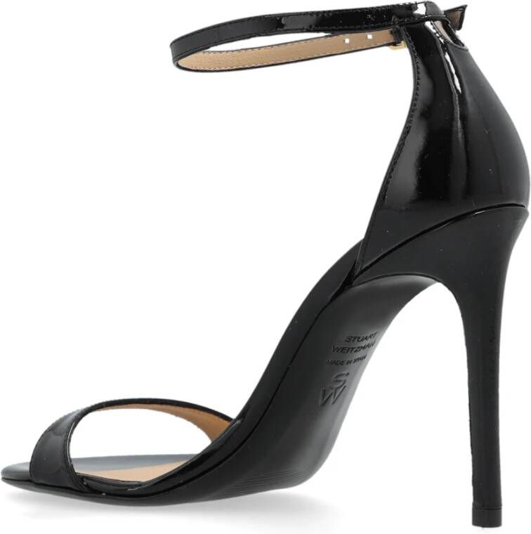 Stuart Weitzman Sandalen met hak Nudist II Black Dames