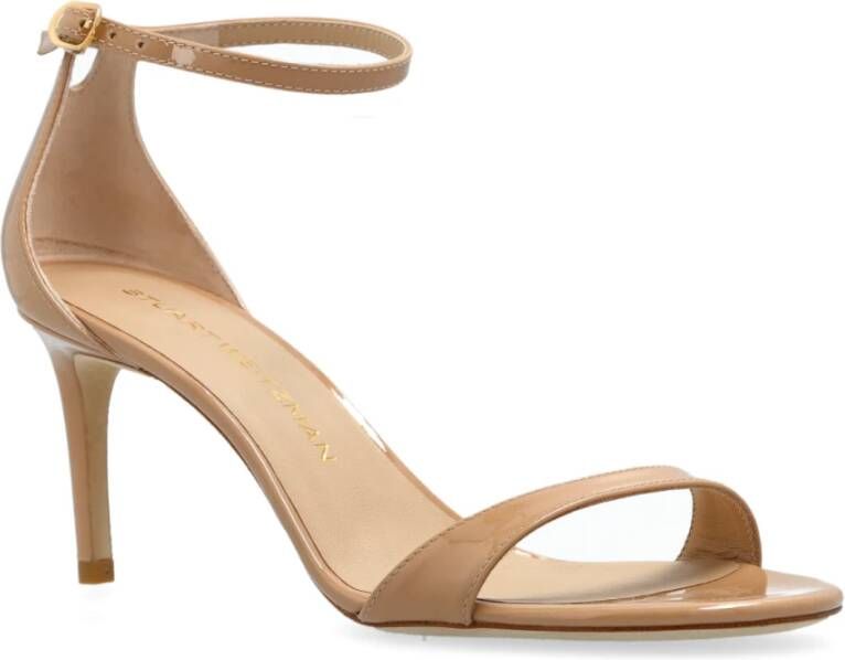 Stuart Weitzman Sandalettes met hak Nudist II Beige Dames