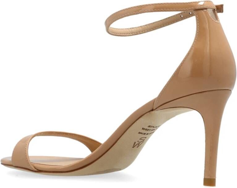 Stuart Weitzman Sandalettes met hak Nudist II Beige Dames