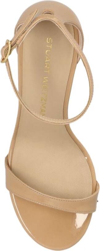 Stuart Weitzman Sandalettes met hak Nudist II Beige Dames