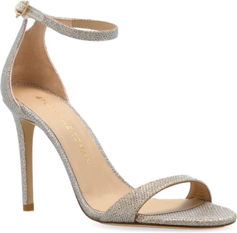 Stuart Weitzman Sandalettes met hak Nudist II Gray Dames