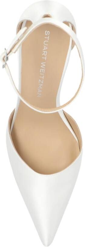 Stuart Weitzman Satijnen hoge hakken White Dames