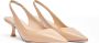 Stuart Weitzman Sculpturale Kitten Heel Slingback Pomp Beige Dames - Thumbnail 2