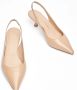 Stuart Weitzman Sculpturale Kitten Heel Slingback Pomp Beige Dames - Thumbnail 4