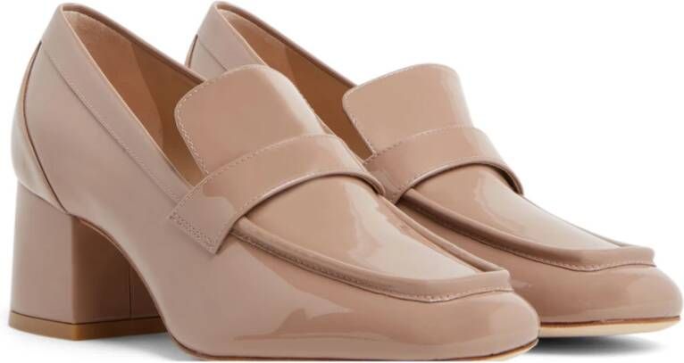 Stuart Weitzman Moderne Loafer met Architectonische Hak Pink Dames