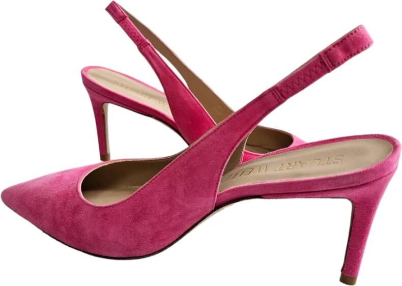 Stuart Weitzman Sling Pump met Puntige Neus Pink Dames