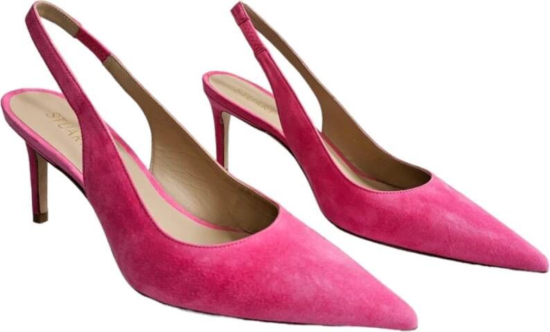 Stuart Weitzman Sling Pump met Puntige Neus Pink Dames