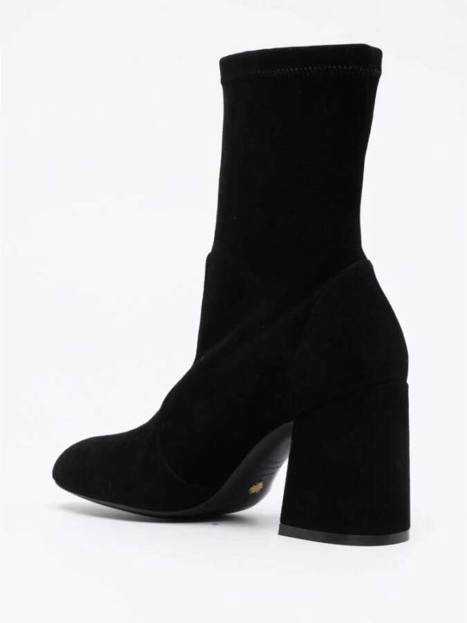 Stuart Weitzman Stijlvolle Flareblock Bootie Black Dames