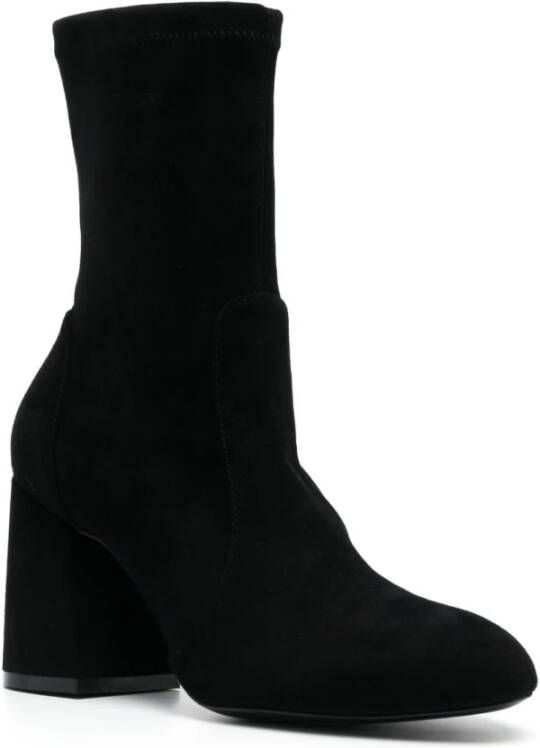 Stuart Weitzman Stijlvolle Flareblock Bootie Black Dames